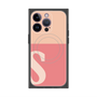 プレミアムスクエアケース with MagSafe［ オリジナル - initial two tone - S pink ］