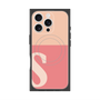プレミアムスクエアケース with MagSafe［ オリジナル - initial two tone - S pink ］