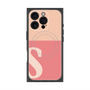 プレミアムスクエアケース with MagSafe［ オリジナル - initial two tone - S pink ］