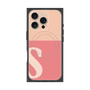 プレミアムスクエアケース with MagSafe［ オリジナル - initial two tone - S pink ］