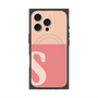 プレミアムスクエアケース with MagSafe［ オリジナル - initial two tone - S pink ］