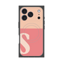 プレミアムスクエアケース with MagSafe［ オリジナル - initial two tone - S pink ］