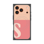 プレミアムスクエアケース with MagSafe［ オリジナル - initial two tone - S pink ］