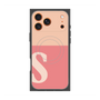 プレミアムスクエアケース with MagSafe［ オリジナル - initial two tone - S pink ］
