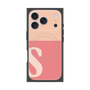 プレミアムスクエアケース with MagSafe［ オリジナル - initial two tone - S pink ］