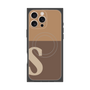 プレミアムスクエアケース with MagSafe［ オリジナル - initial two tone - S brown ］