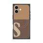 プレミアムスクエアケース with MagSafe［ オリジナル - initial two tone - S brown ］