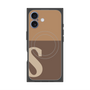 プレミアムスクエアケース with MagSafe［ オリジナル - initial two tone - S brown ］