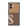 プレミアムスクエアケース with MagSafe［ オリジナル - initial two tone - S brown ］