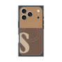 プレミアムスクエアケース with MagSafe［ オリジナル - initial two tone - S brown ］