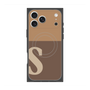 プレミアムスクエアケース with MagSafe［ オリジナル - initial two tone - S brown ］