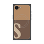 プレミアムスクエアケース with MagSafe［ オリジナル - initial two tone - S brown ］