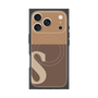 プレミアムスクエアケース with MagSafe［ オリジナル - initial two tone - S brown ］