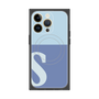 プレミアムスクエアケース with MagSafe［ オリジナル - initial two tone - S blue ］