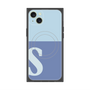 プレミアムスクエアケース with MagSafe［ オリジナル - initial two tone - S blue ］