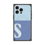 プレミアムスクエアケース with MagSafe［ オリジナル - initial two tone - S blue ］