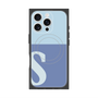 プレミアムスクエアケース with MagSafe［ オリジナル - initial two tone - S blue ］