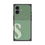 プレミアムスクエアケース with MagSafe［ オリジナル - initial two tone - S green ］
