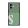 プレミアムスクエアケース with MagSafe［ オリジナル - initial two tone - S green ］