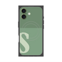 プレミアムスクエアケース with MagSafe［ オリジナル - initial two tone - S green ］