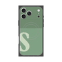 プレミアムスクエアケース with MagSafe［ オリジナル - initial two tone - S green ］