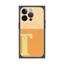 プレミアムスクエアケース with MagSafe［ オリジナル - initial two tone - T orange ］