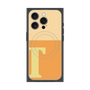 プレミアムスクエアケース with MagSafe［ オリジナル - initial two tone - T orange ］