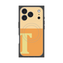 プレミアムスクエアケース with MagSafe［ オリジナル - initial two tone - T orange ］
