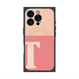 プレミアムスクエアケース with MagSafe［ オリジナル - initial two tone - T pink ］