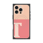 プレミアムスクエアケース with MagSafe［ オリジナル - initial two tone - T pink ］