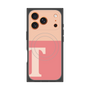 プレミアムスクエアケース with MagSafe［ オリジナル - initial two tone - T pink ］