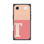 プレミアムスクエアケース with MagSafe［ オリジナル - initial two tone - T pink ］