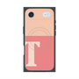 プレミアムスクエアケース with MagSafe［ オリジナル - initial two tone - T pink ］