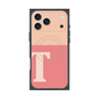 プレミアムスクエアケース with MagSafe［ オリジナル - initial two tone - T pink ］