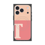 プレミアムスクエアケース with MagSafe［ オリジナル - initial two tone - T pink ］