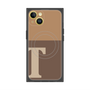 プレミアムスクエアケース with MagSafe［ オリジナル - initial two tone - T brown ］