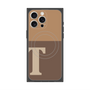プレミアムスクエアケース with MagSafe［ オリジナル - initial two tone - T brown ］