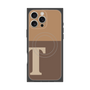 プレミアムスクエアケース with MagSafe［ オリジナル - initial two tone - T brown ］