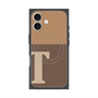 プレミアムスクエアケース with MagSafe［ オリジナル - initial two tone - T brown ］