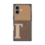 プレミアムスクエアケース with MagSafe［ オリジナル - initial two tone - T brown ］
