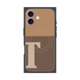 プレミアムスクエアケース with MagSafe［ オリジナル - initial two tone - T brown ］