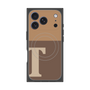 プレミアムスクエアケース with MagSafe［ オリジナル - initial two tone - T brown ］