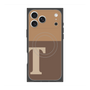 プレミアムスクエアケース with MagSafe［ オリジナル - initial two tone - T brown ］