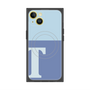 プレミアムスクエアケース with MagSafe［ オリジナル - initial two tone - T blue ］