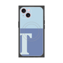 プレミアムスクエアケース with MagSafe［ オリジナル - initial two tone - T blue ］