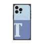プレミアムスクエアケース with MagSafe［ オリジナル - initial two tone - T blue ］