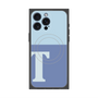 プレミアムスクエアケース with MagSafe［ オリジナル - initial two tone - T blue ］