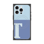 プレミアムスクエアケース with MagSafe［ オリジナル - initial two tone - T blue ］