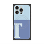 プレミアムスクエアケース with MagSafe［ オリジナル - initial two tone - T blue ］