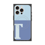 プレミアムスクエアケース with MagSafe［ オリジナル - initial two tone - T blue ］